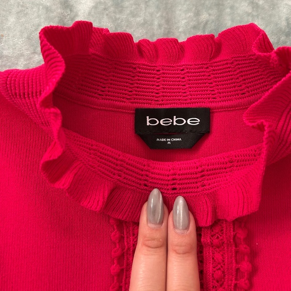 Bebe Fuchsia Dress! Size Medium! - Picture 6 of 11